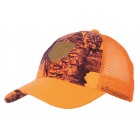 927 -Casquette maille camo orange