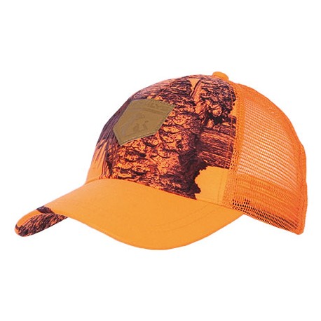 927 -Casquette maille camo orange