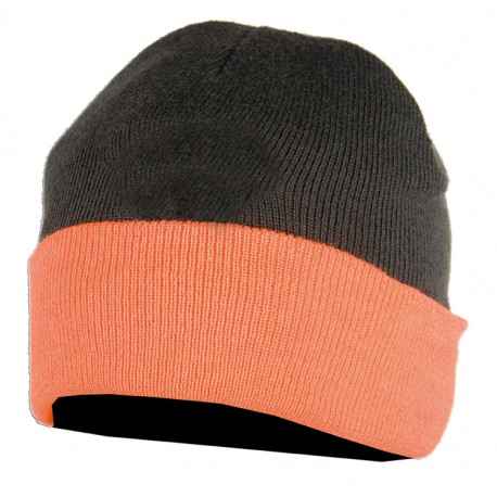 2464K - Bonnet enfant réversible orange