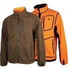 487 - Veste polar reverse orange/marron