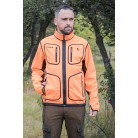 487 - Veste polar reverse orange/marron