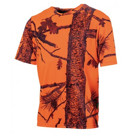 T001 - T-shirt camo orange fire