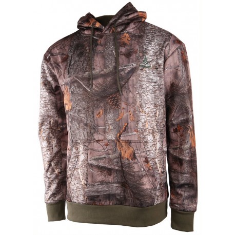 T102K - Sweat polaire camo forest capuche