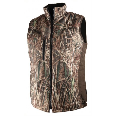 417W - Gilet matelassé réversible Multi-Hunt roseaux