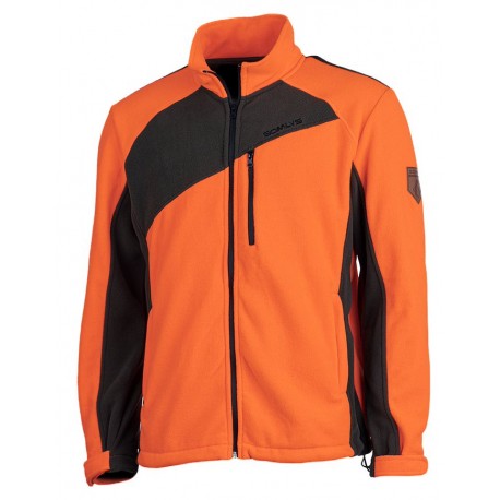 402 - Blouson softshell orange/vert