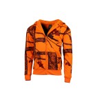 T105 - Kapuzen-Sweatjacke Orange Camouflage