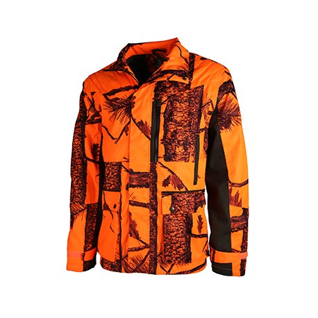 T628NK - Veste Chaude Camouflage Orange Fire Enfant