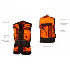 218 - Chaleco softshell camuflaje naranja verde