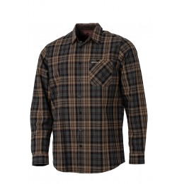 517 - Chemise à carreaux marron