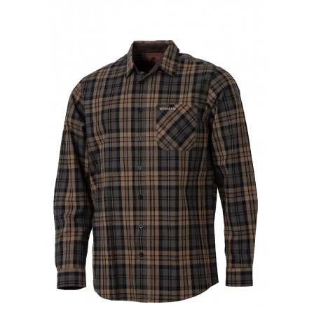 517 - Chemise à carreaux marron