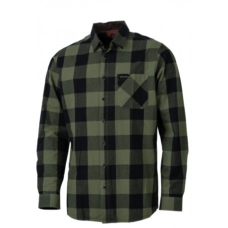 518 - Chemise à carreaux verte