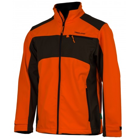 T405 - VESTE DE CHASSE SOFTSHELL ORANGE