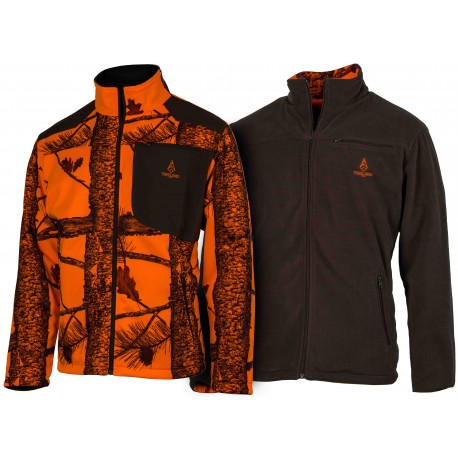 T315 - Veste Treeland T315 réversible camo orange/vert