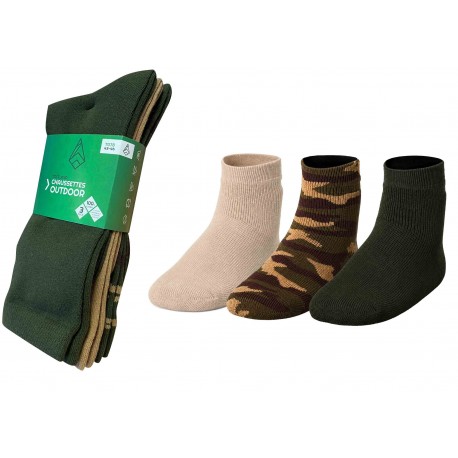 T078 - Pack 3 chaussettes vert/beige/euro camo