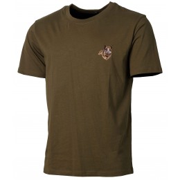 T010EW - T-SHIRT KAKI BRODERIE SANGLIER