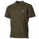 T020W - POLO KAKI BRODERIE SANGLIER