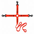 LACO3 - Laisse accouples orange 3 chiens 1.50M