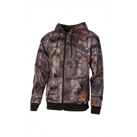 T102K - Fleece-Sweatshirt Tarn-Waldkapuze