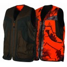 T610NK - Gilet enfant reversible camouflage orange Fire/vert