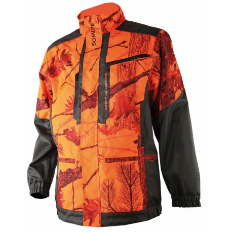 457- Veste traque camouflage orange